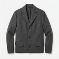 Tailored Wool-Blend Overcoat - Charcoal Grey