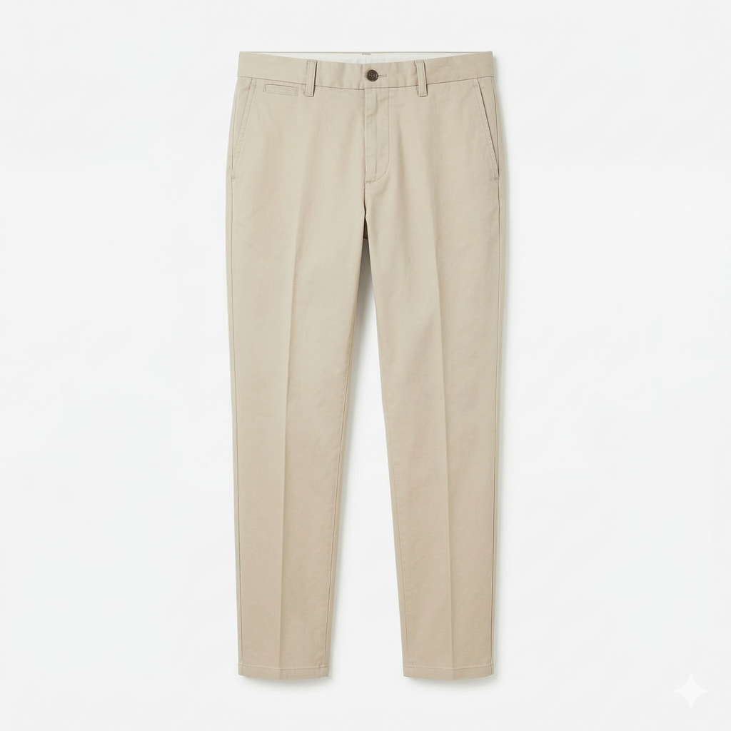 Premium Slim Fit Chino Trousers - Stone
