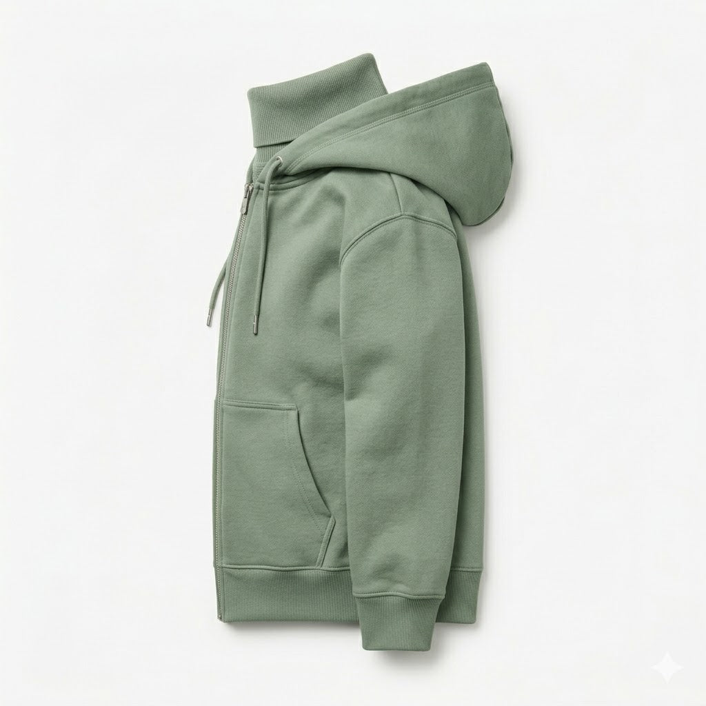 Heavyweight Loopback Jersey Hoodie - Sage Green