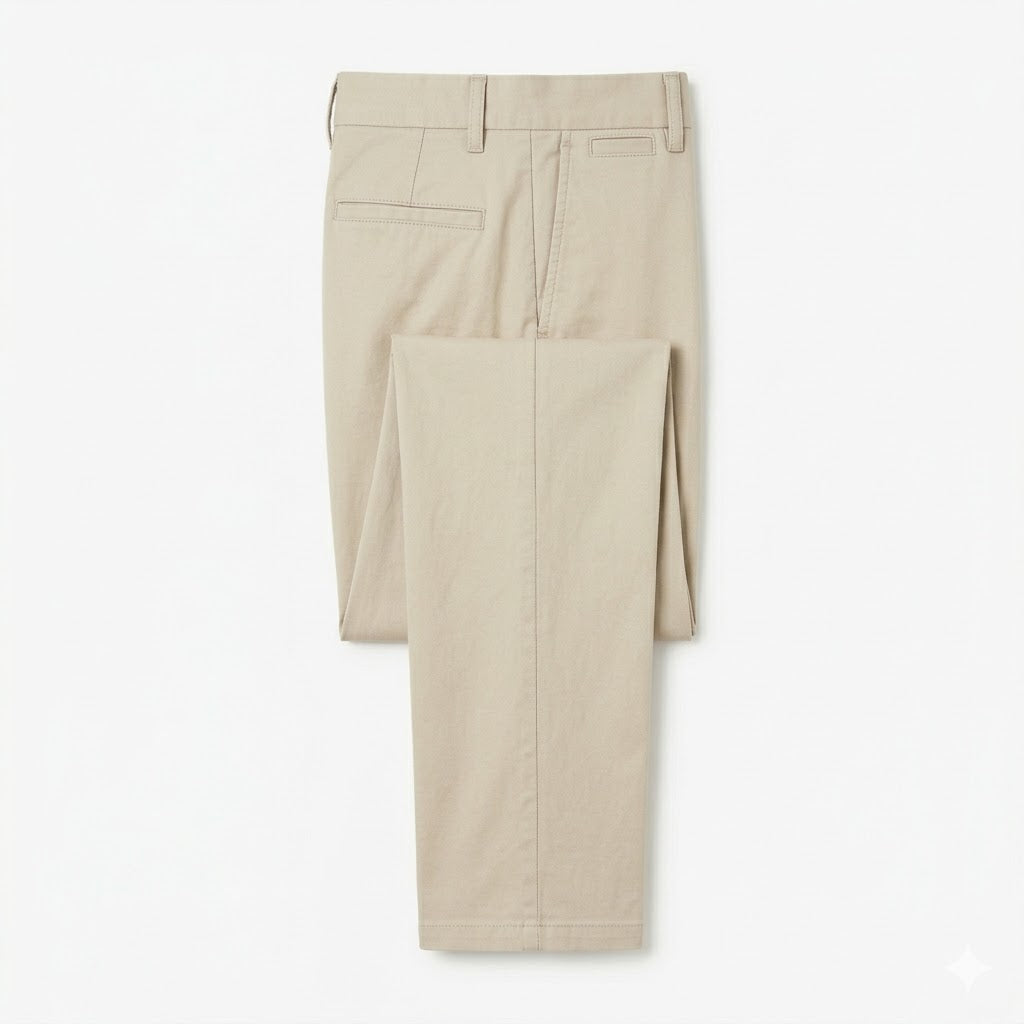 Premium Slim Fit Chino Trousers - Stone