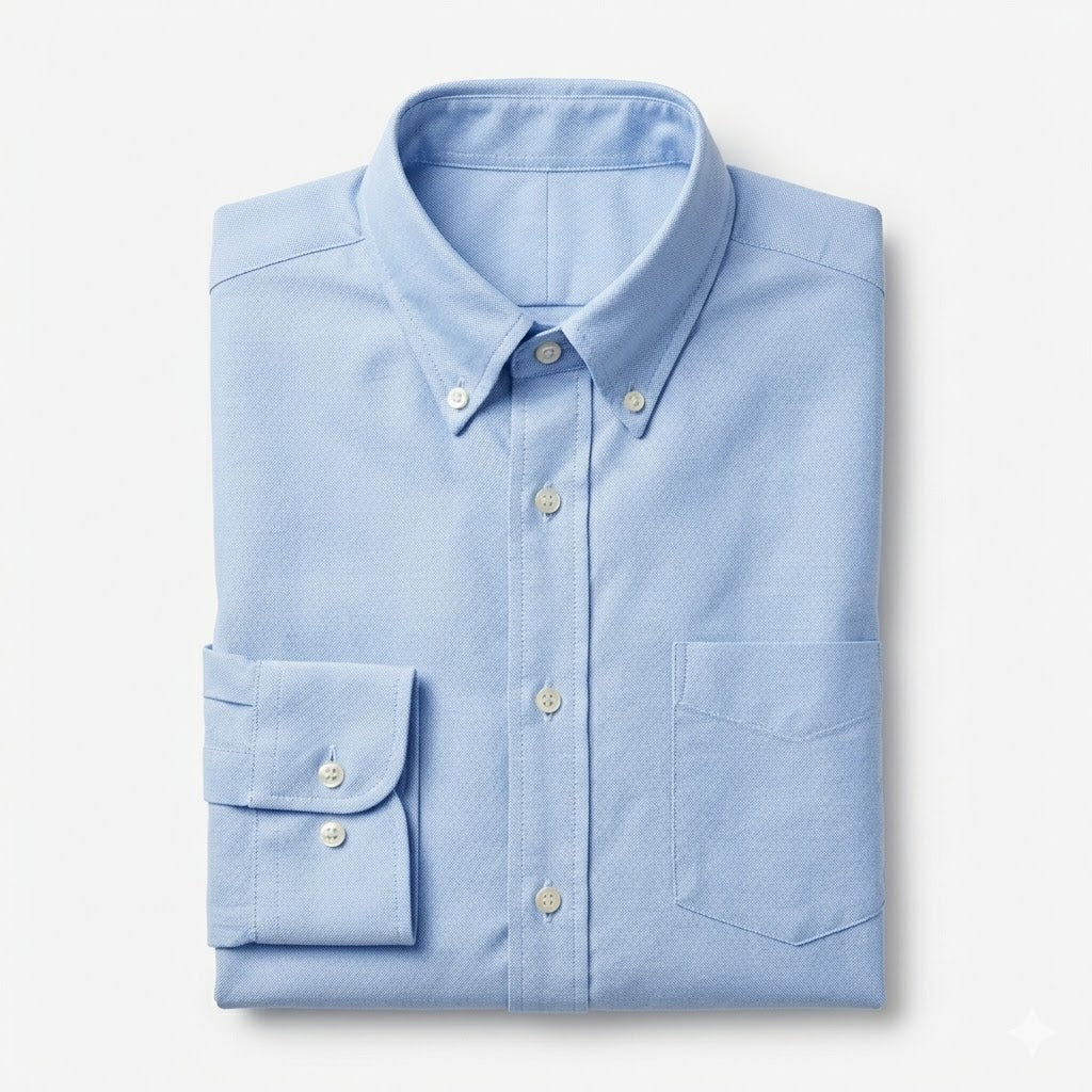 Classic Button-Down Oxford Shirt - Light Blue
