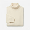 Merino Wool Roll Neck Jumper - Cream